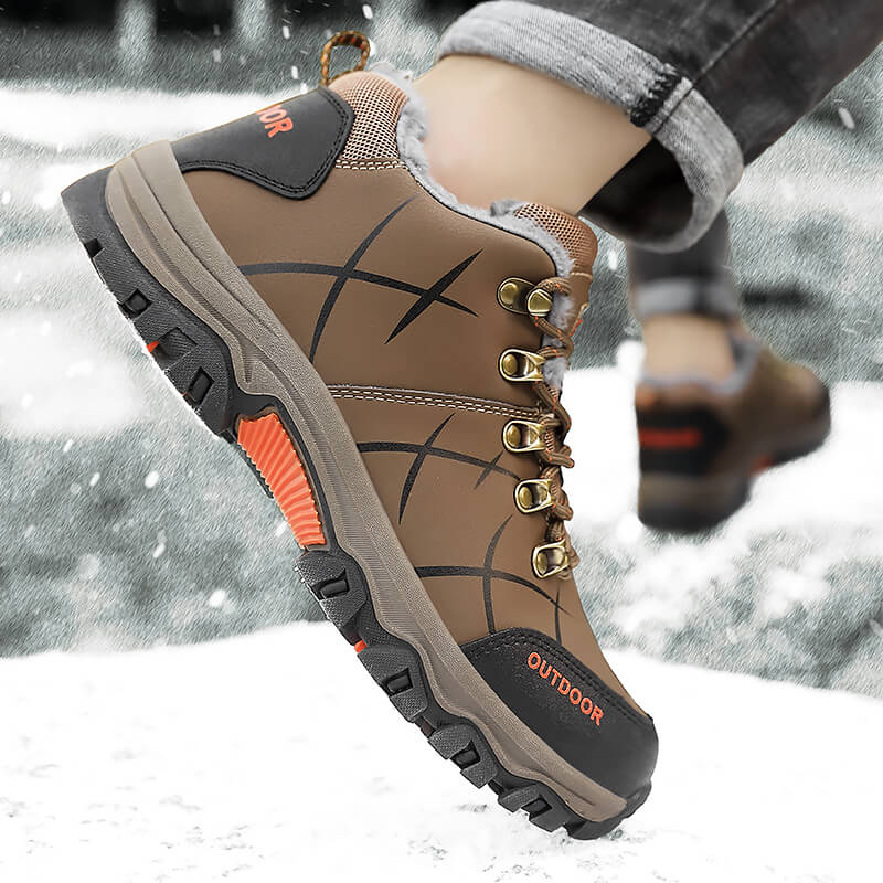 39-47 Autumn/Winter Men's Extra Large Size Plush Rubber Bottom Winter Shoes Men's Winter Snow Boots
