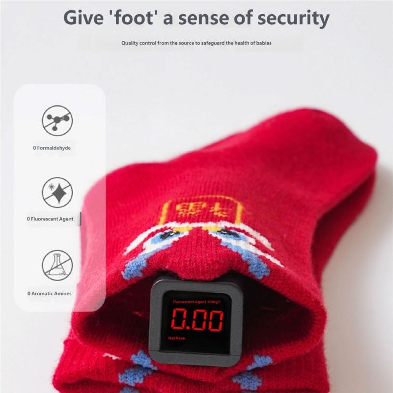 5 Pairs Breathable Infant Socks Fun Cartoon Prints Moisture Wicking New Year'S Socks For Daily Activities