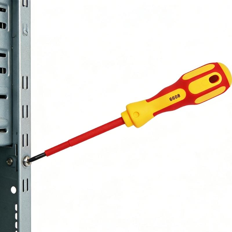 Strong Carbon Steel Insulated Screwdriver Created For Prolonged Service In Electrical And Home Improvement Projects