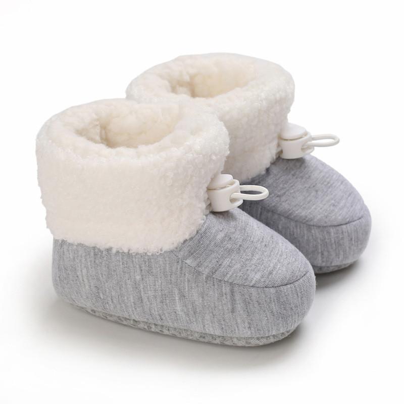 Baby Winter Cotton Shoes With Soft Sole And Magic Tape Closure For Toddler Comfort