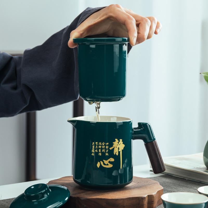 Travel Tea Set, Creative Ceramics, a Pot of Four Cups To Replace the Tea Can, Practical, Business Gifts for Customers