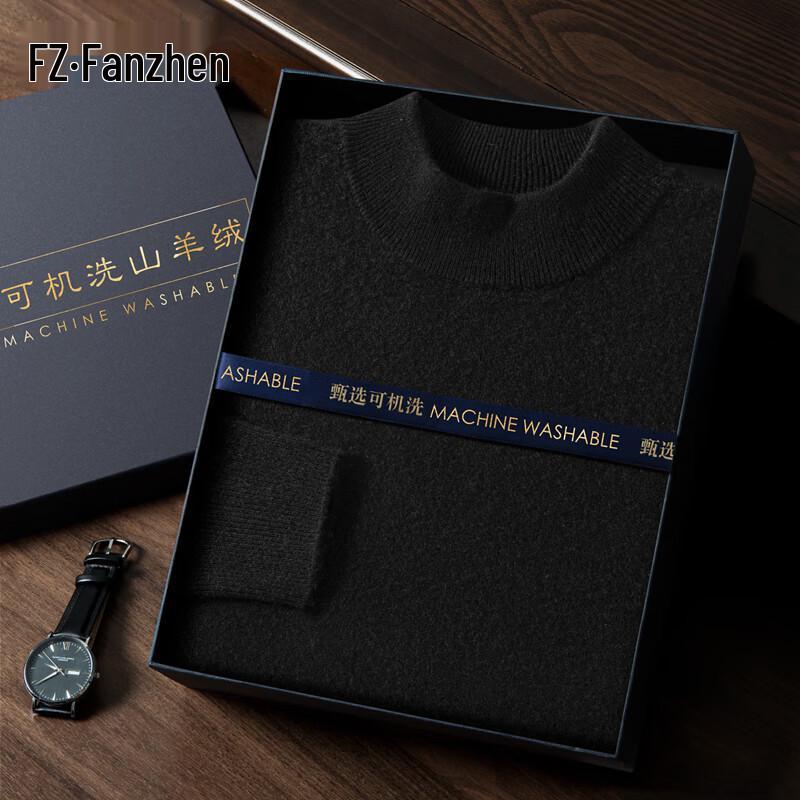 

Fanzhen Men s 100% Cashmere High-Neck Sweater XL