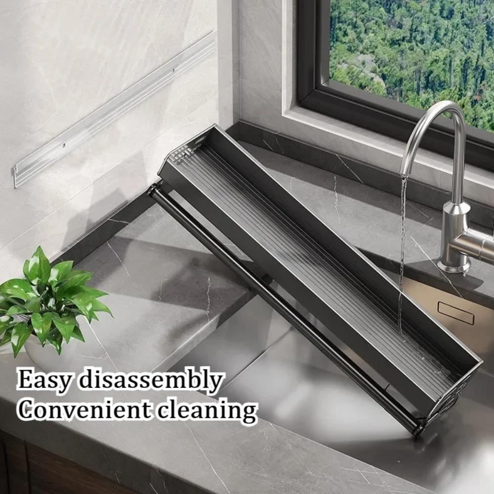 Estante de almacenamiento de cocina montado en la pared, de aluminio, resistente al agua, para cuchillos domésticos, sin necesidad de perforar, estante para almacenar condimentos