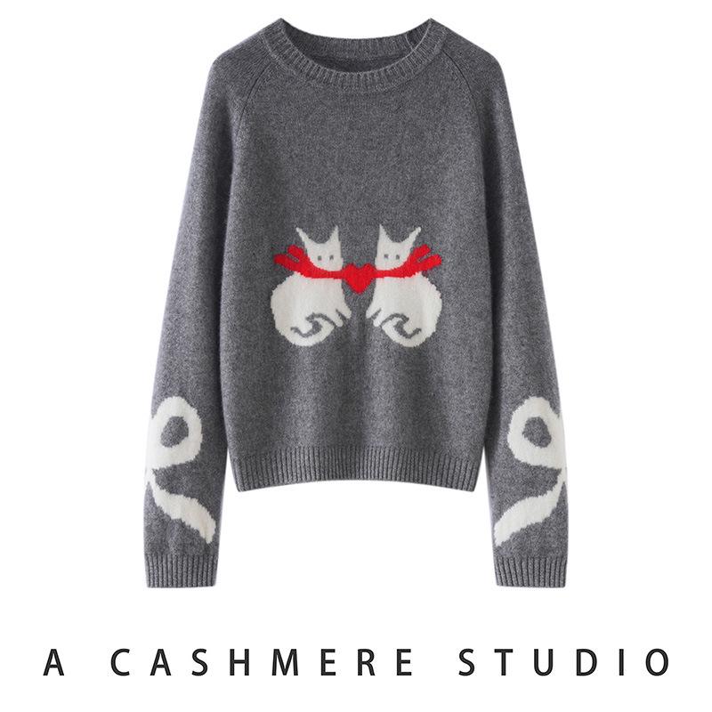 Lekasha Korean Style Cashmere Sweater for Girls: Spring/Autumn Casual Loose Knitwear for Small Dogs