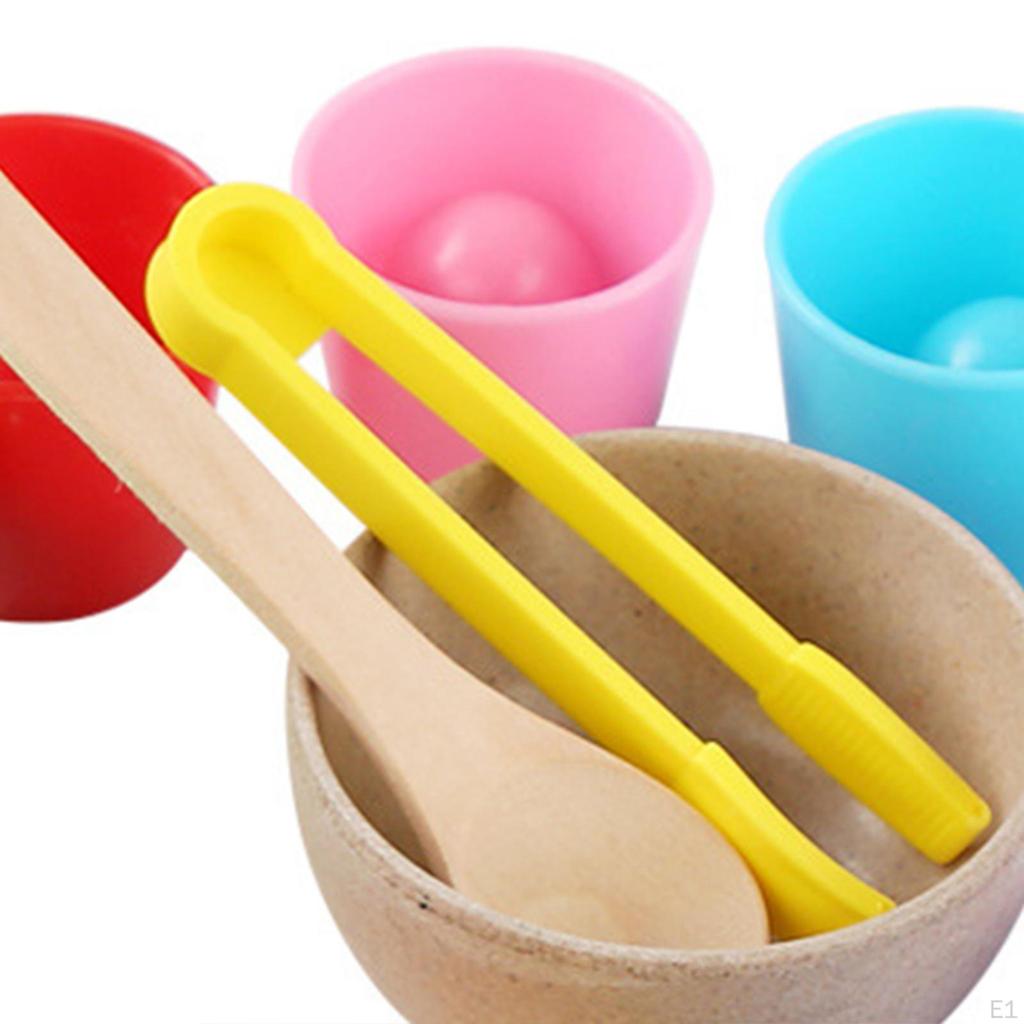 Kulki w Kubkach Liczenie Liczb Przedszkolne Zajęcia Edukacyjne Tęczowa Kula Sortowanie Kolorów Zabawka