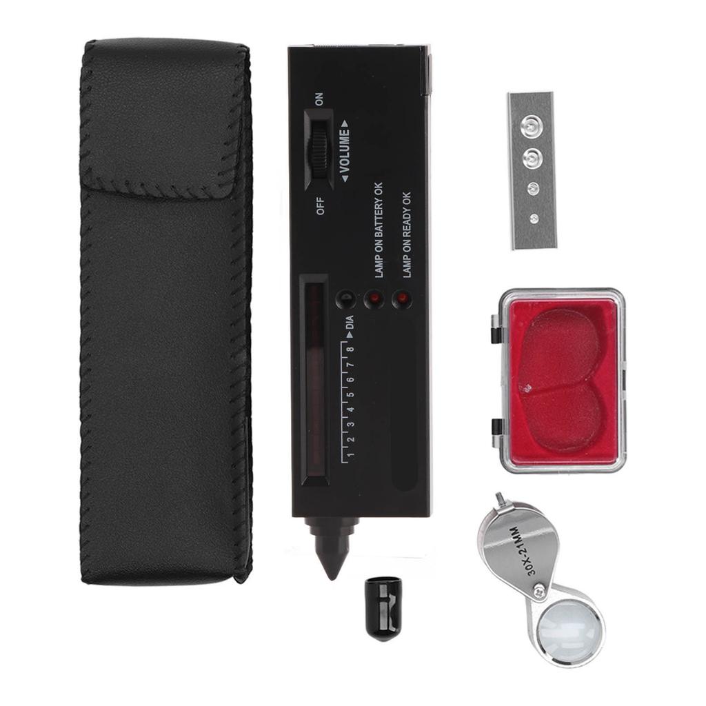 Penna Testatore Selezionatore Diamanti Alta Precisione Professionale con Lente d'Ingrandimento LED 30X per Gioielli