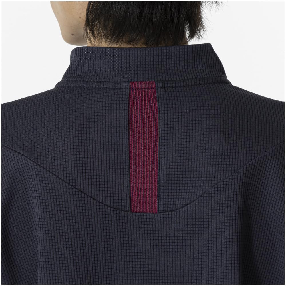 Training Wear Dry Aeroflow Half Zip Shirt Long Sleeve Highly Breathable 32MAA554 Deep Navy S [Mizuno] Men's