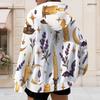 Women Plus Size Zip Up Long Sleeve Drawstring Hoodie White Dark Rose Bat Key Lock Printed Sweatshirt With Pockets