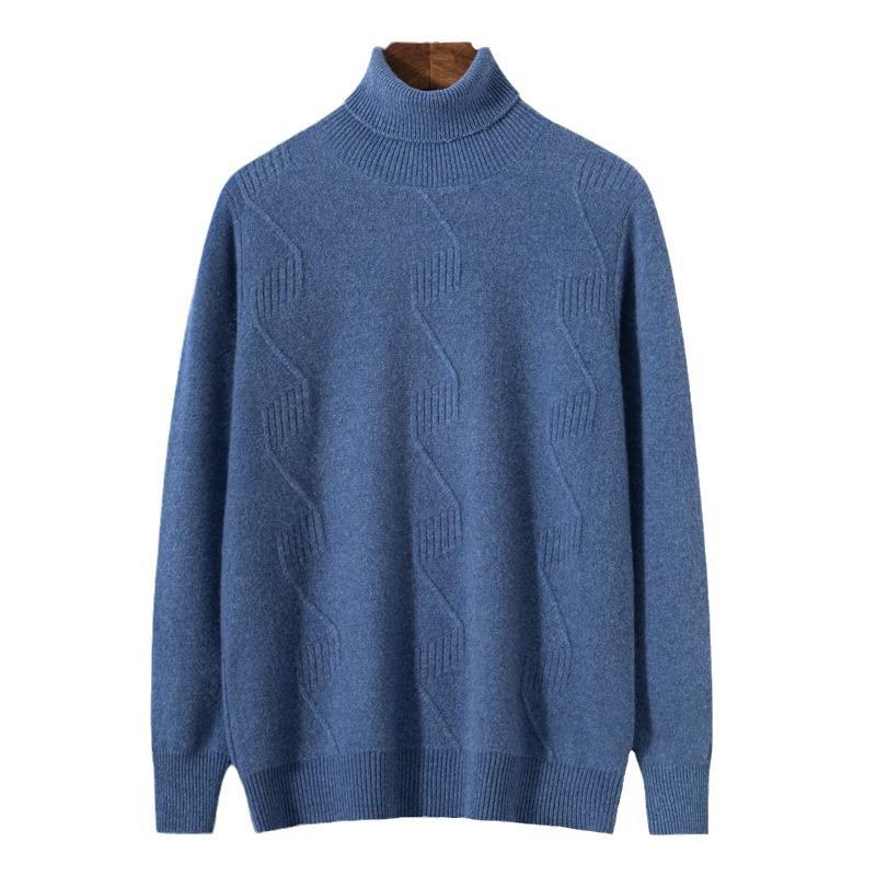 Versatile Men's Cashmere Sweater: Thick, Warm, Business & Casual Winter Wear