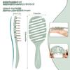 Fegreic hair brush set for smooth hair scalp massage suitable for wet curly thin thick hair care detangler green birthday gift for women 2-piece