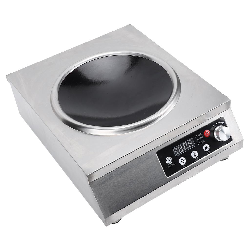 Induction Cooktop Portable 3500W Energy Saving Concave Touch Control Multiple Safety Preventions