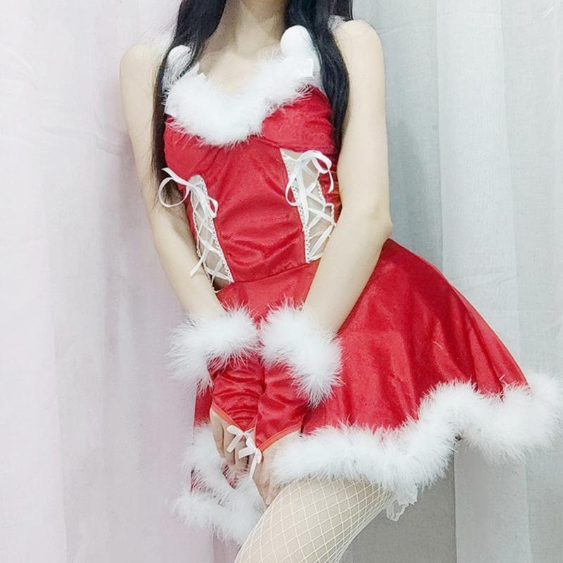 Party Dress Bunny Santa Costume Cosplay Sexy Maid Costume Christmas Performance Costume Halloween Costume for Women Chri