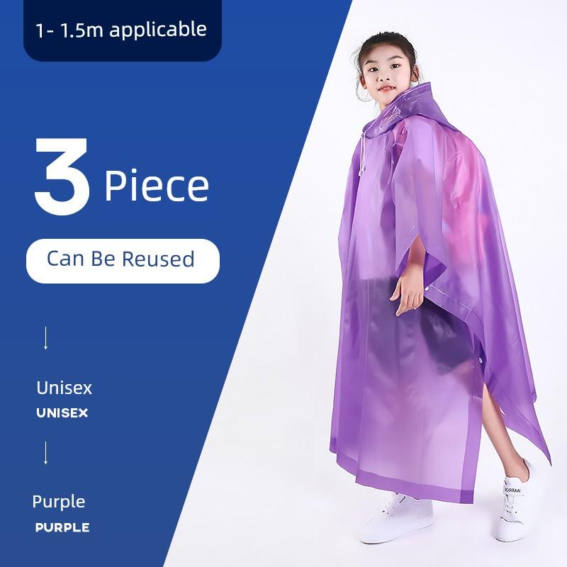 Children's Disposable Raincoat, Full-Body Portable Poncho for Kindergarten Students, Boys and Girls, Elementary School Students, with Thickened