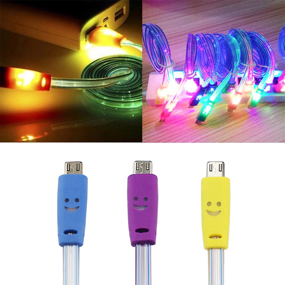 Buy USB Data Sync Charger Cable MULTI COLOUR Changing LED Lights for ...