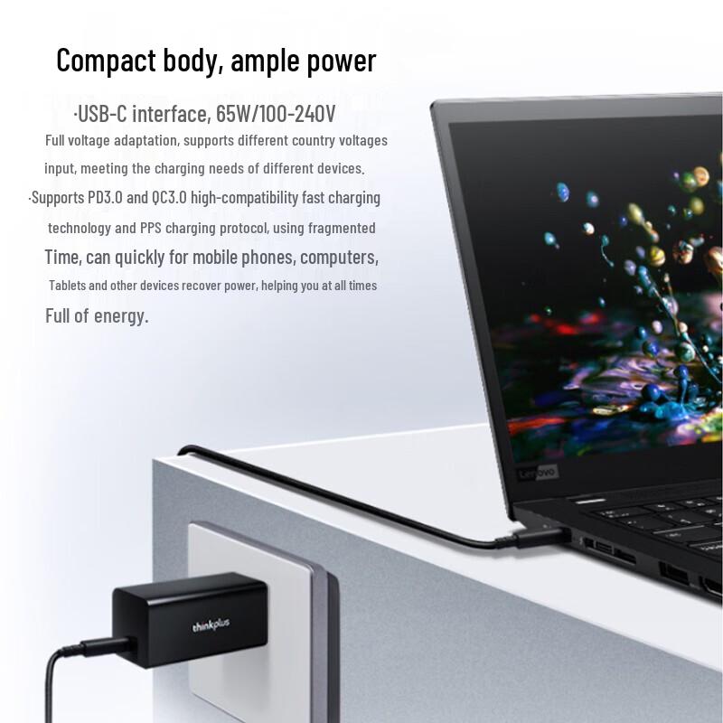 Lenovo Lipstick 65W GaN Type-C Charger