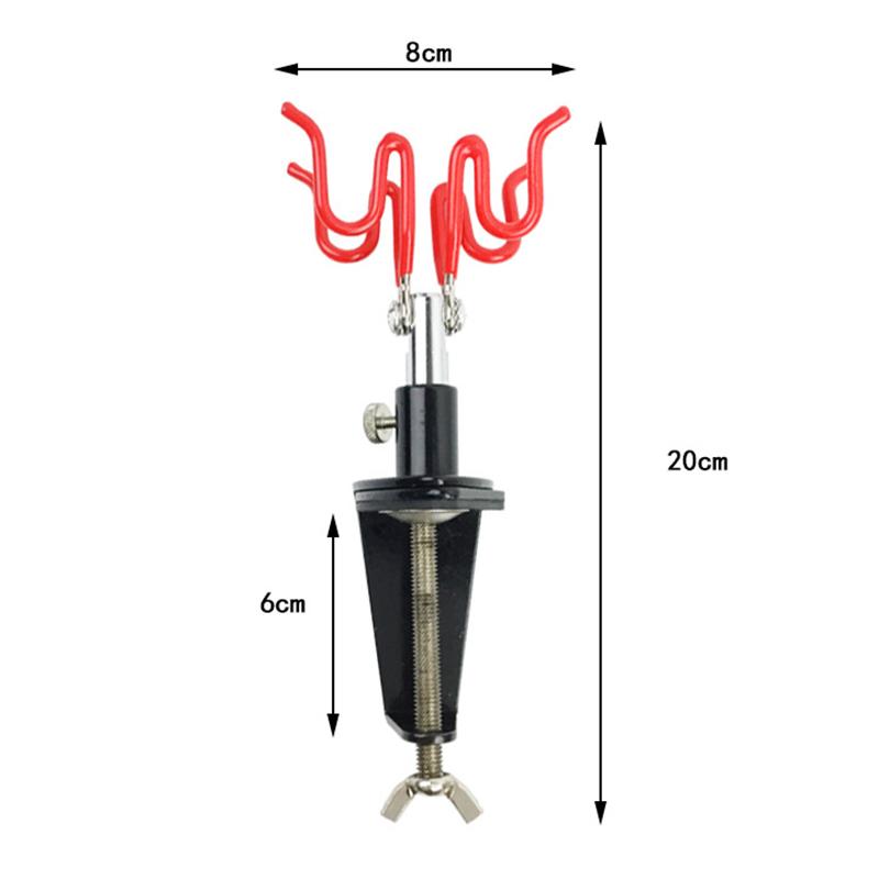 Airbrush Holder Clamp-On Stand Holds 2 Airbrushes Hobby Spray Gun Parts Table Bench Top Mount Airbrush Tool Accessories