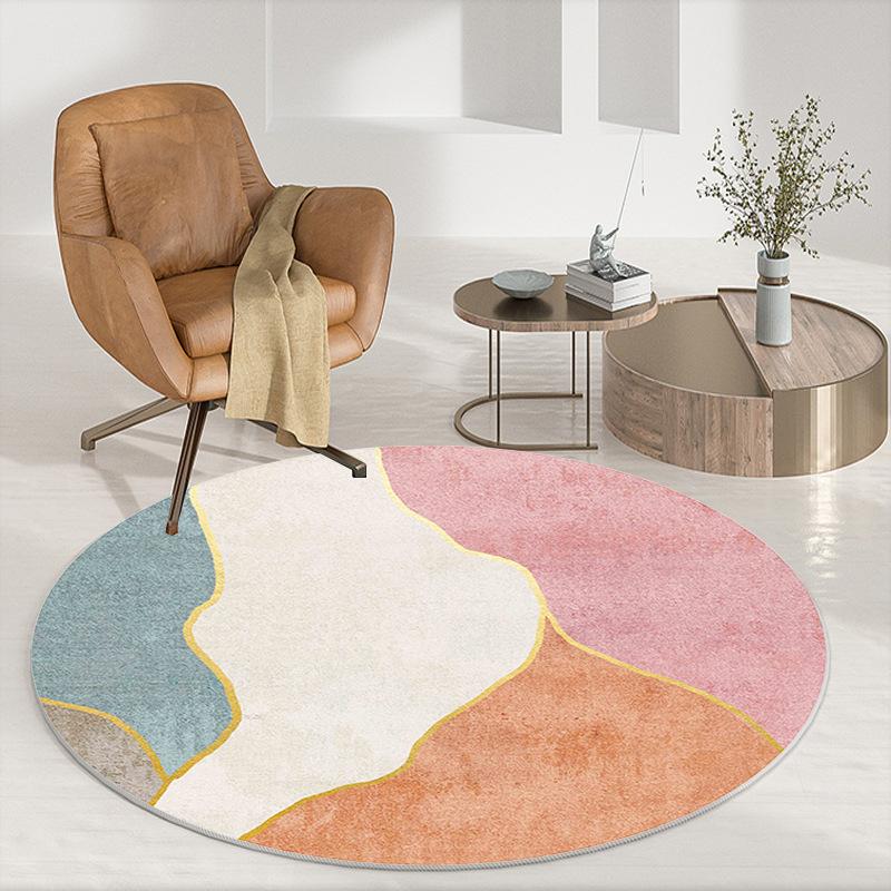 Round Carpet Floor Mat Office Swivel Chair Mat Living Room Coffee Table Mat Bedroom Bedside Carpet