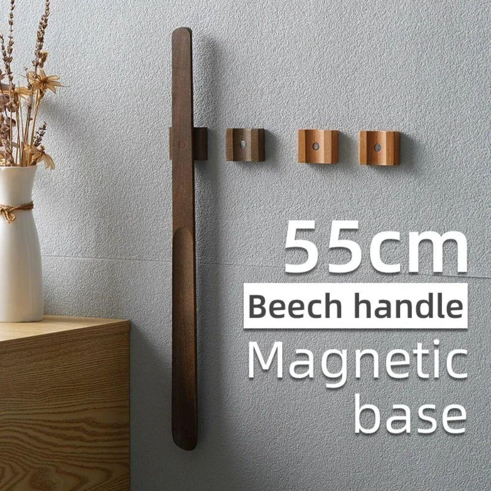 30/55cm Magnetický napínák na boty Dřevěná rukojeť Líný napínák na boty pro starší osoby, těhotné ženy
