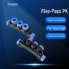 Five-Way Pneumatic Quick Connector: PK6-8 To PKG6-4 Reducer Hose Joint