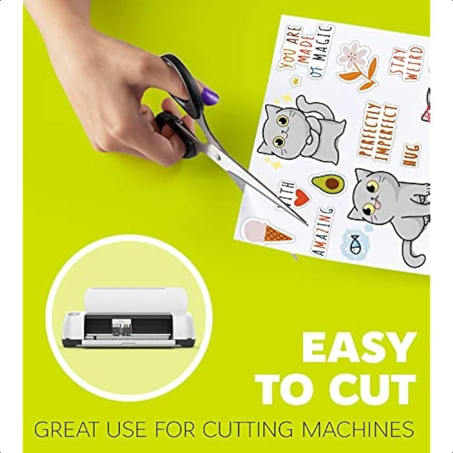 Premium Printable Vinyl Sticker Paper for Inkjet Printer and Laser 20 White Matte Sticker Paper Waterproof Durability Adhesive