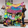 The Powerpuff Girls Theme Printed Blanket - Perfect for Couch, Bed, Travel & Outdoor Use | Machine Washable, Cozy & Durable.