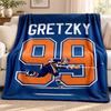 Edmonton Oilers blanket Flannel Blanket Soft Cozy Plush Throw for Sofa Bed Lightweight Home Decoration Outdoor camping
