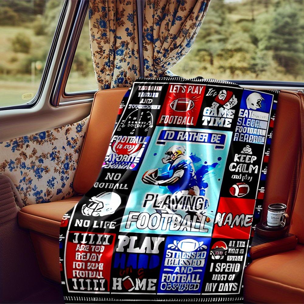 Lineman Football Obsessed Blanket Personalized Name Soft Comfortable Stylish Blanket Car Blanket Perfect For Travel Camping Outdoor Home Suitable For