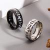 Viking Style Men's Stainless Steel Ring Rune Rune Symbol Design Band