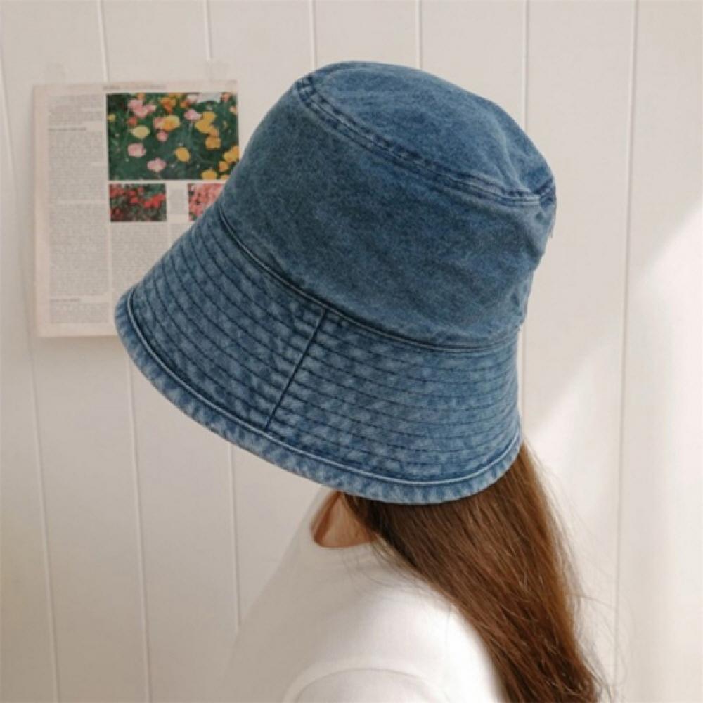 New Arrivals Open Run Unisex Big Size Stitch Denim Bucket Hat