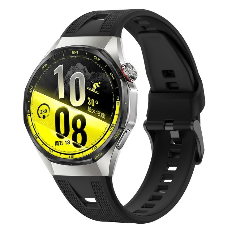 Geflochtenes einfarbiges Silikon-Uhrenarmband für Huawei Watch GT7 Pro / GT6 Pro 46mm, Verstellbares Ersatz-Armband, Nur Armband