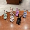 Mobile Phone Stand Trolley Rabbit Carrying Cartoon Self-adhesive Strong Adorable Capacity Electroplated Ring Finger Mobile Phone