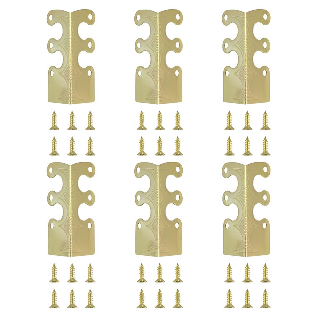 Pro stylovou ochranu soklových lišt s vintage kovovými rohovými chrániči 6 ks