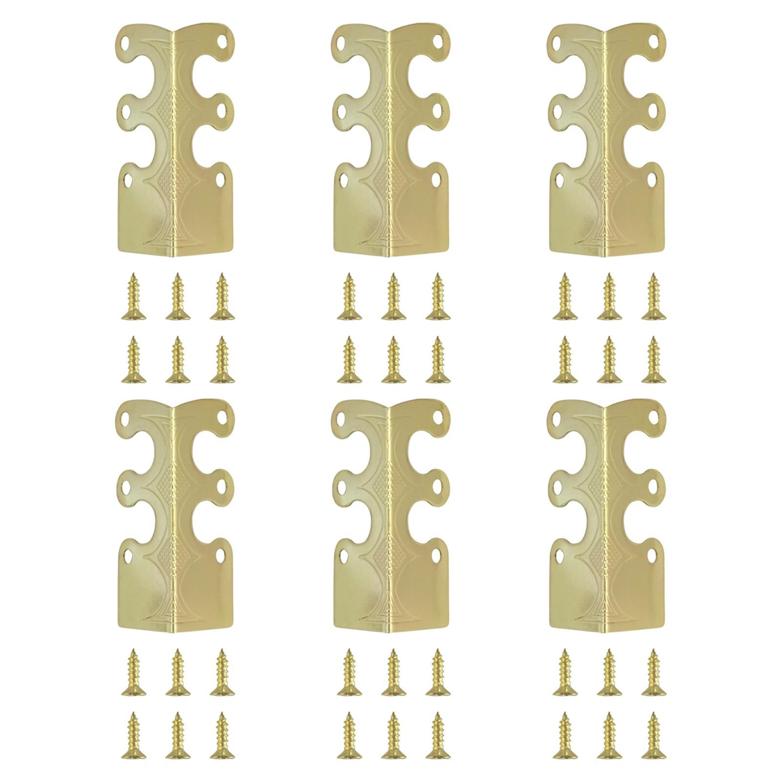 Elegant Protection Vintage Metal Corner Guards Pack of 6 for Home Decor