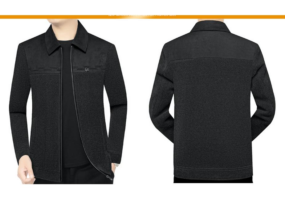 Men's Spring 2026 Color Block Lapel Jacket - Business Casual Versatile Outerwear