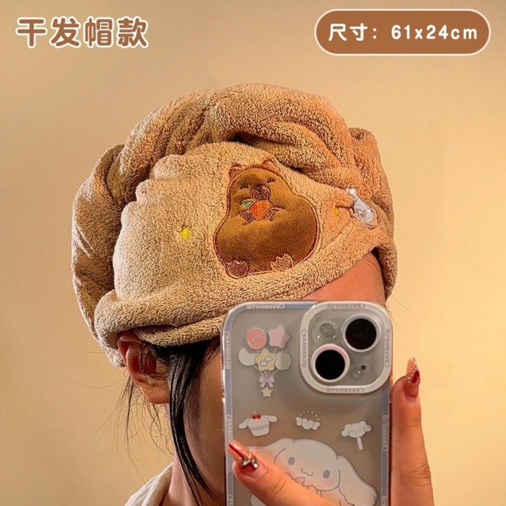 Thickened Quick-drying Shower Cap, Cute Hair Drying Cap, Shower Cap, Head Wrap Towel