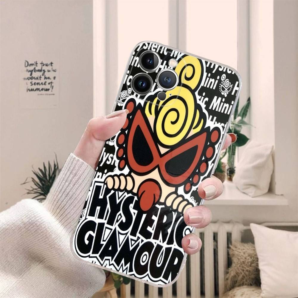 Japan Fashion H-Hysteric M-Mini For iPhone 17 16 16e 15 14 13 12 11 Pro Max Mini Plus Phone Case