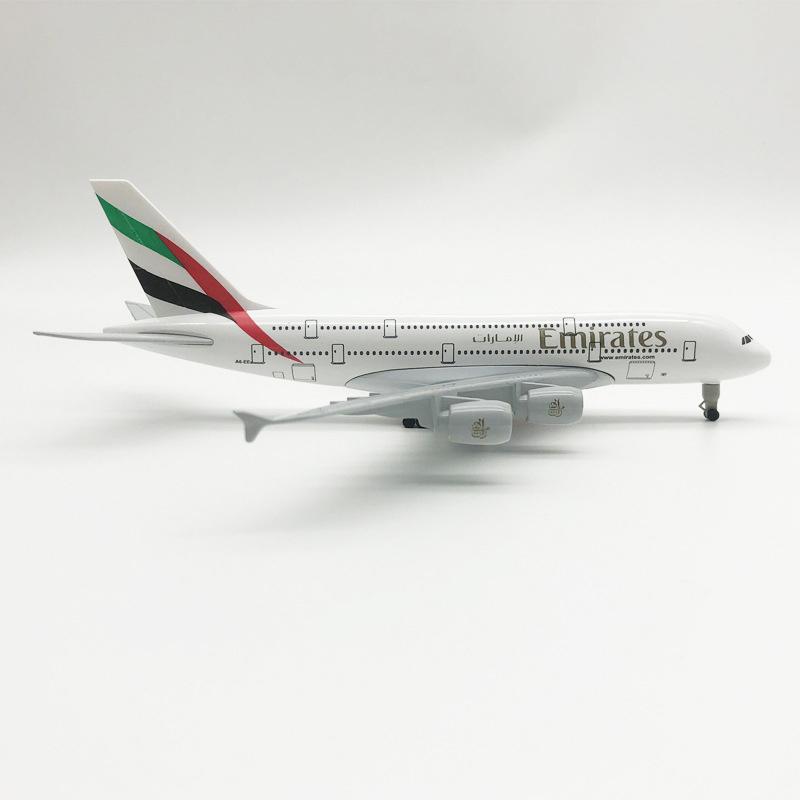 20cm 1:400 Flugzeugmodell Emirates Airbus A380 Metallreplika Legierungsmaterial Luftfahrtsimulation Kinder Jungen Geschenk