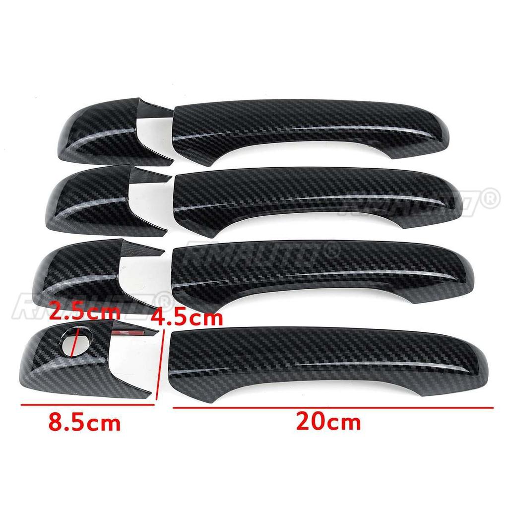 8PCS Set Door Handle Cover Carbon Printed With Keyhole for Chrysler/Jeep 2005-2010 Car Styling Accessories