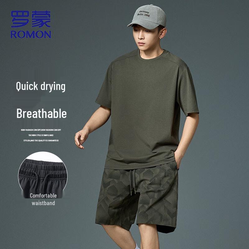 ROMON Men s Ice-Feel Quick-Dry Summer Shorts XL