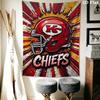 Kansas City Chiefs Wall Tapestry Aesthetic Wall Hanging Printed Fabric Blanket Decorative Tapestries for Bedroom Living Room Home Decor