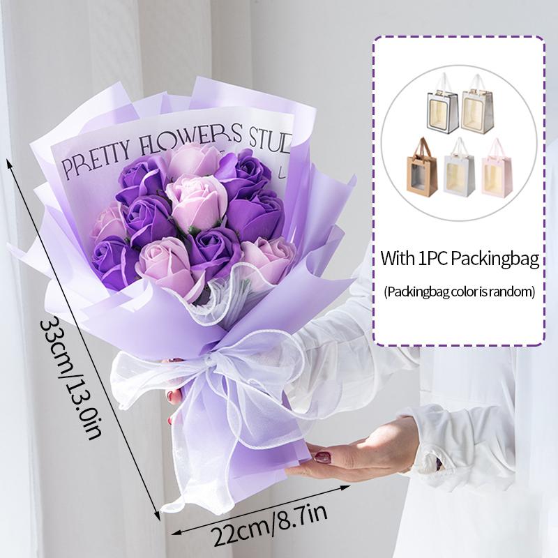 Finished Soap Roses Bouquet Mother'S Day Gifts Artificial Rose Bouquet Party Decor Supplies Wedding Birthday Graduation Gifts