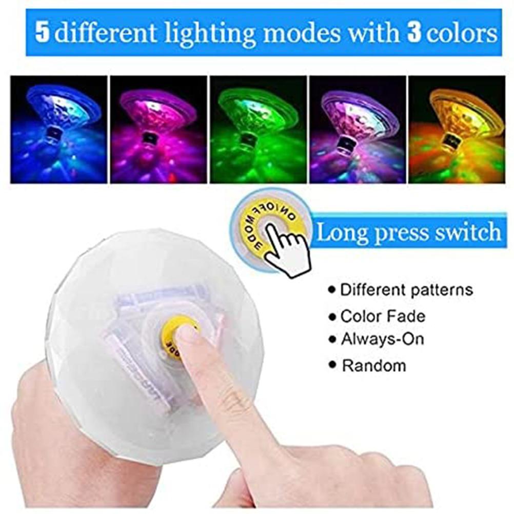 LED Underwater Pool Light for Baby Bathtub Colorful Submersible Lamp
