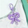 Transparent Acrylic Bow Keyring for Girls' Bags - DIY Pendant Accessory Small Gift