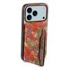 Flower Style Phone Case for iPhone 17 Pro Max 17Air 16e 16 15 Plus 14 13 12 11 Wine Cork Wood Synthetic Leather Card Slot Wallet