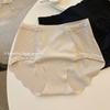 Female Summer Sexy Lace Ice Silk Without Trace Naked Feeling 10A Antibacterial Extension Crotch Triangle Briefs