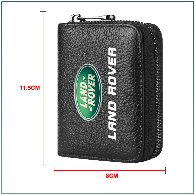 Leather Car Driver's License ID Card Bank Card Wallet Car Styling For Land Rover Freelander 2 L2 L319 L462 LF Range Sport Evoque L322 Discovery 2 3 4