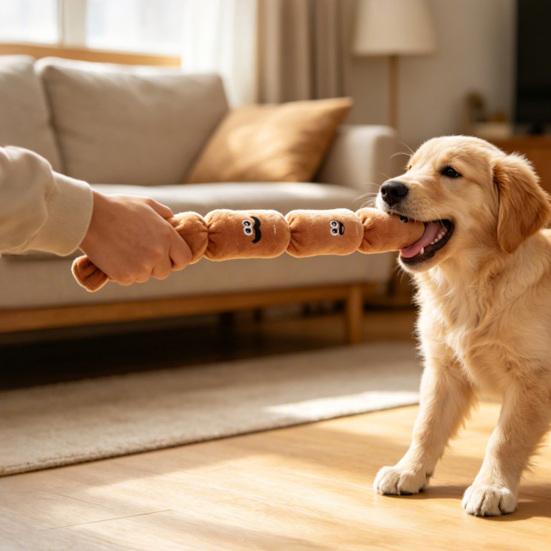 Tear-resistant Sausage-shaped Pet Accessory Plush 53 Cm 1 Pc