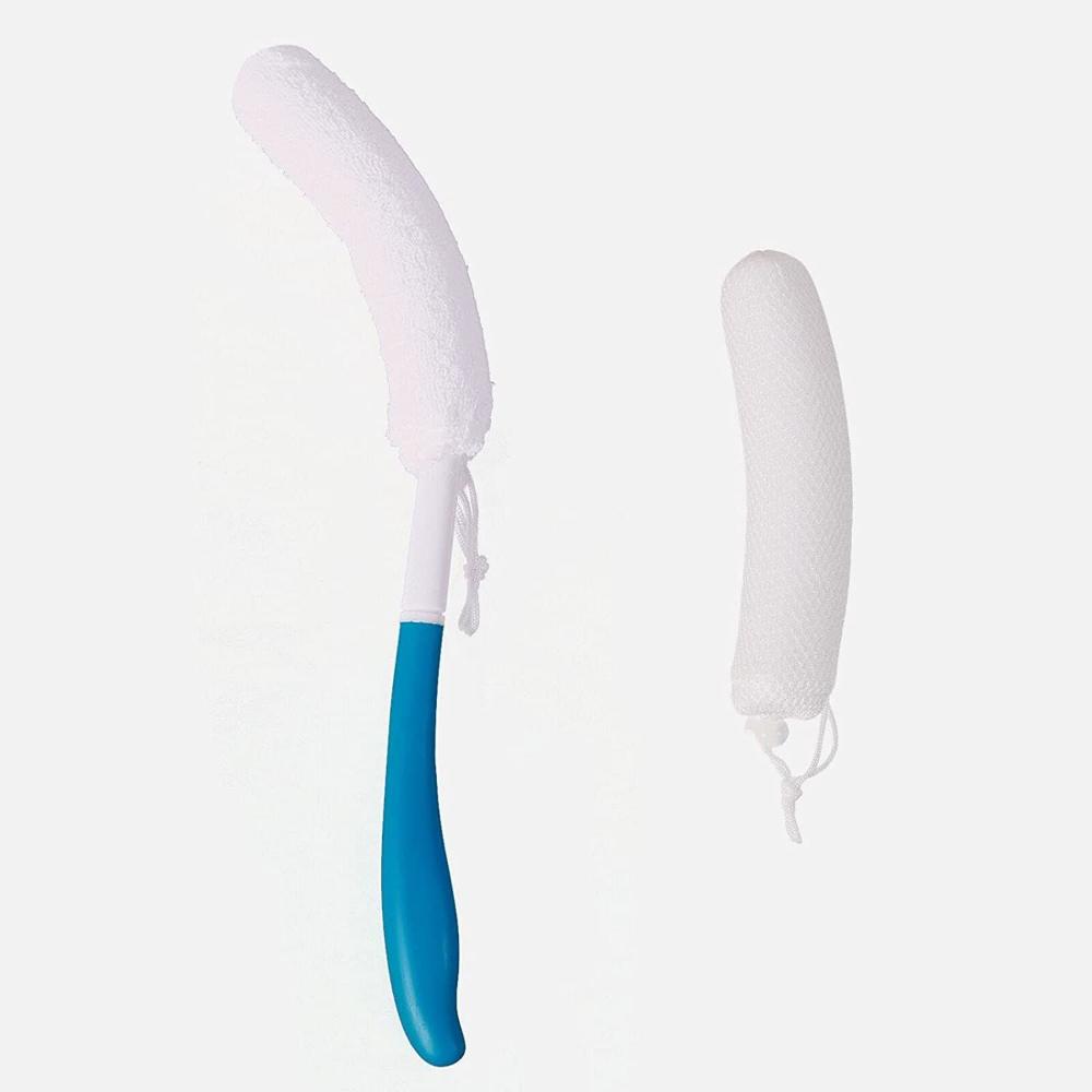 Fette Menschen Geeignet für Ältere Tolle Ergonomie Badebürste Lang Anti-Rutsch Silikon Rückenwäscher Für Dusche Gekrümmter Griff