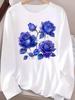 (Asian Size) Long Sleeve T-shirts Casual Clothing Women butterfly cute o-neck Print T Shirt autumn winter spring Fashion Top Graphic Tee