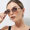 Trendy Rectangle Sunglasses Women Fashion Polygon Sun Glasses For Ladies Classic Black Driving Shades